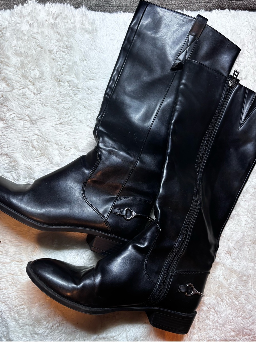 Sam & Libby Black Tall Knee High Boots Women’s Size 8